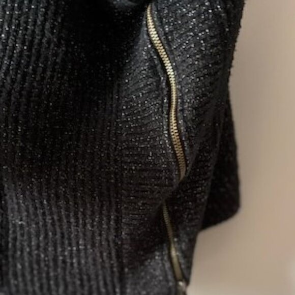 Cabi Black Rib Knit Sparkly Oversized poncho XS/S - Picture 8 of 9